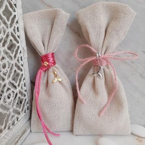 Μπομπονιέρα Βάπτισης Πουγκί Μακρόστενο με Ουρά Γοργόνας.