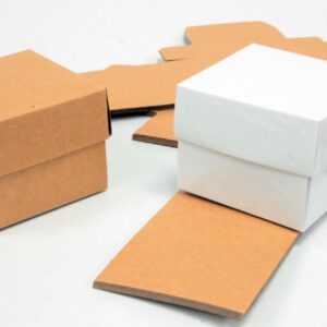 Χάρτινο Κουτί 6.5x6.5x5εκ | Λευκό & Κραφτ | Ελάχ. 12τμχ