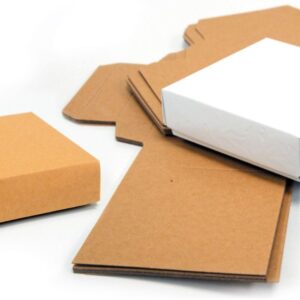 Χάρτινο Κουτί 8.5x8.5x2.5εκ | Λευκό & Κραφτ | Ελάχ. 12τμχ