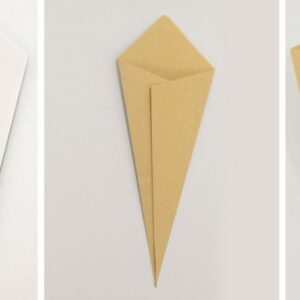 Χάρτινο Χωνί Κολλημένο 19.5x7.5εκ | Λευκό & Κραφτ | Ελάχ. 50τμχ