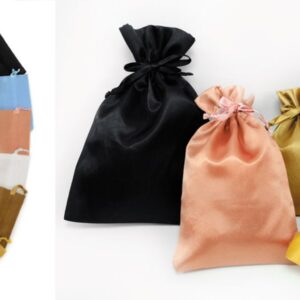 Σατέν Πουγκί 15x23εκ με Κορδελάκι | 7 Χρώματα | Για Μπομπονιέρα